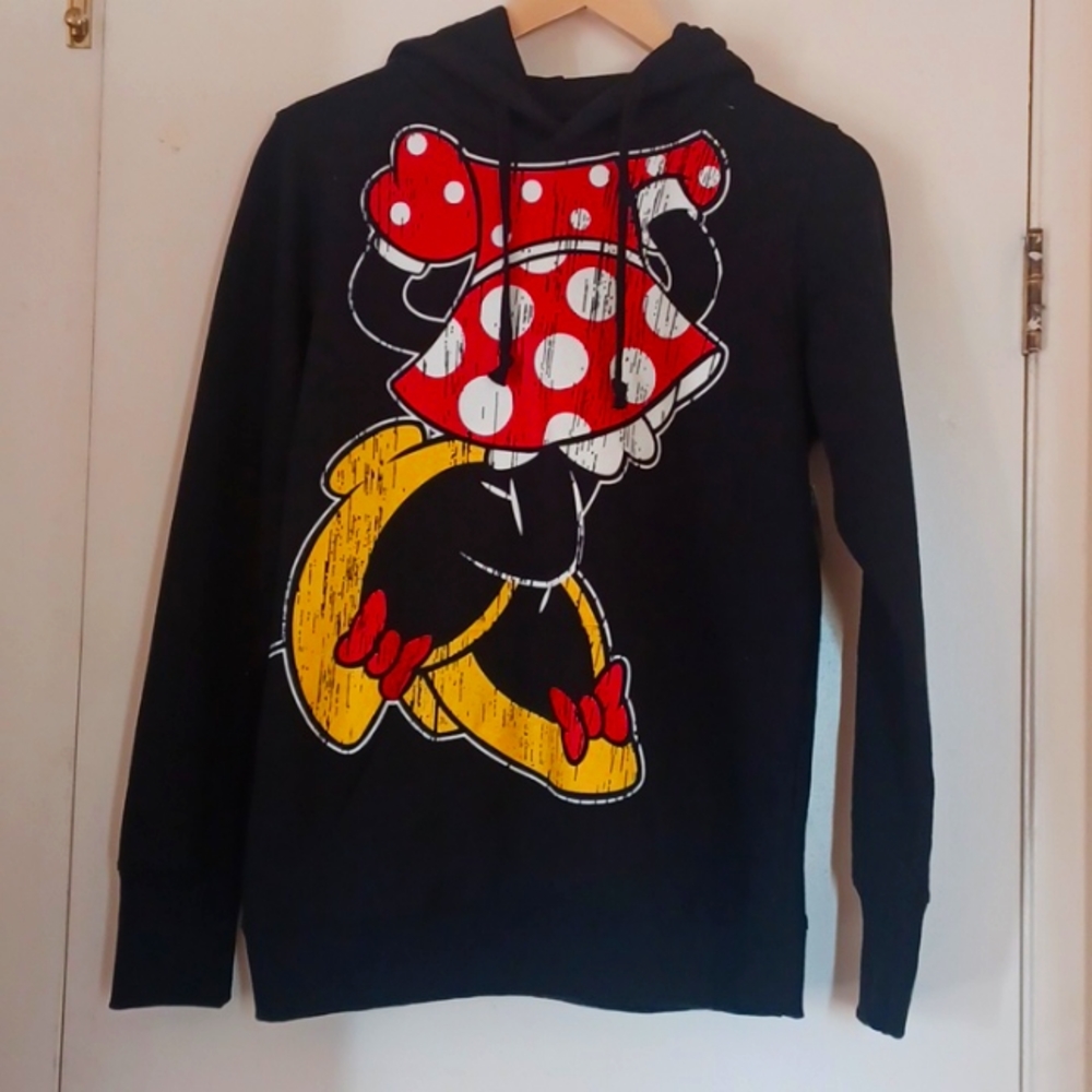 NEW Disney Parks Minnie Mouse Black Sweater with Bow and Ears Size Medium